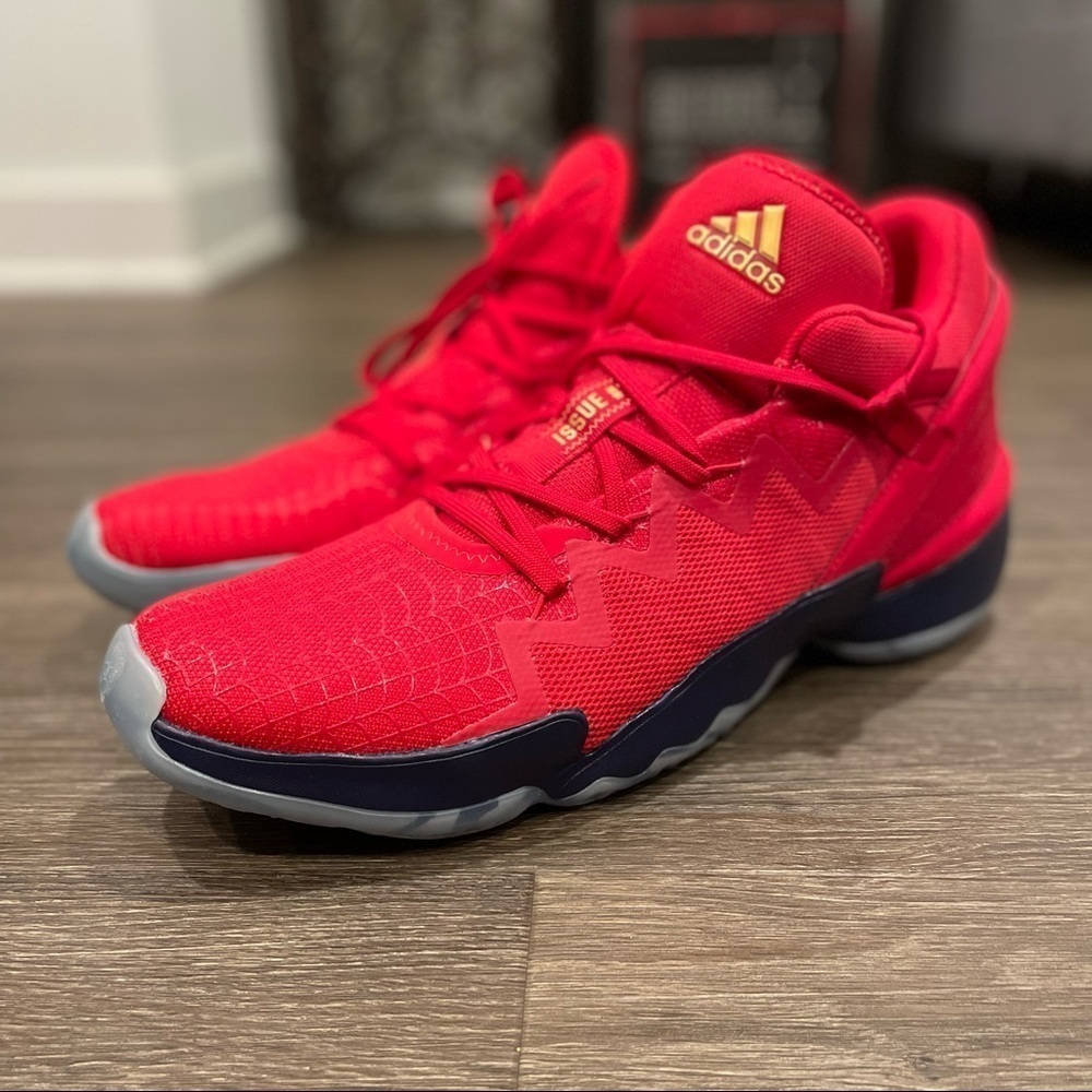 Adidas D.O.N. Issue #2 "Scarlet/Team Navy" sz 14 - Picture 3 of 4